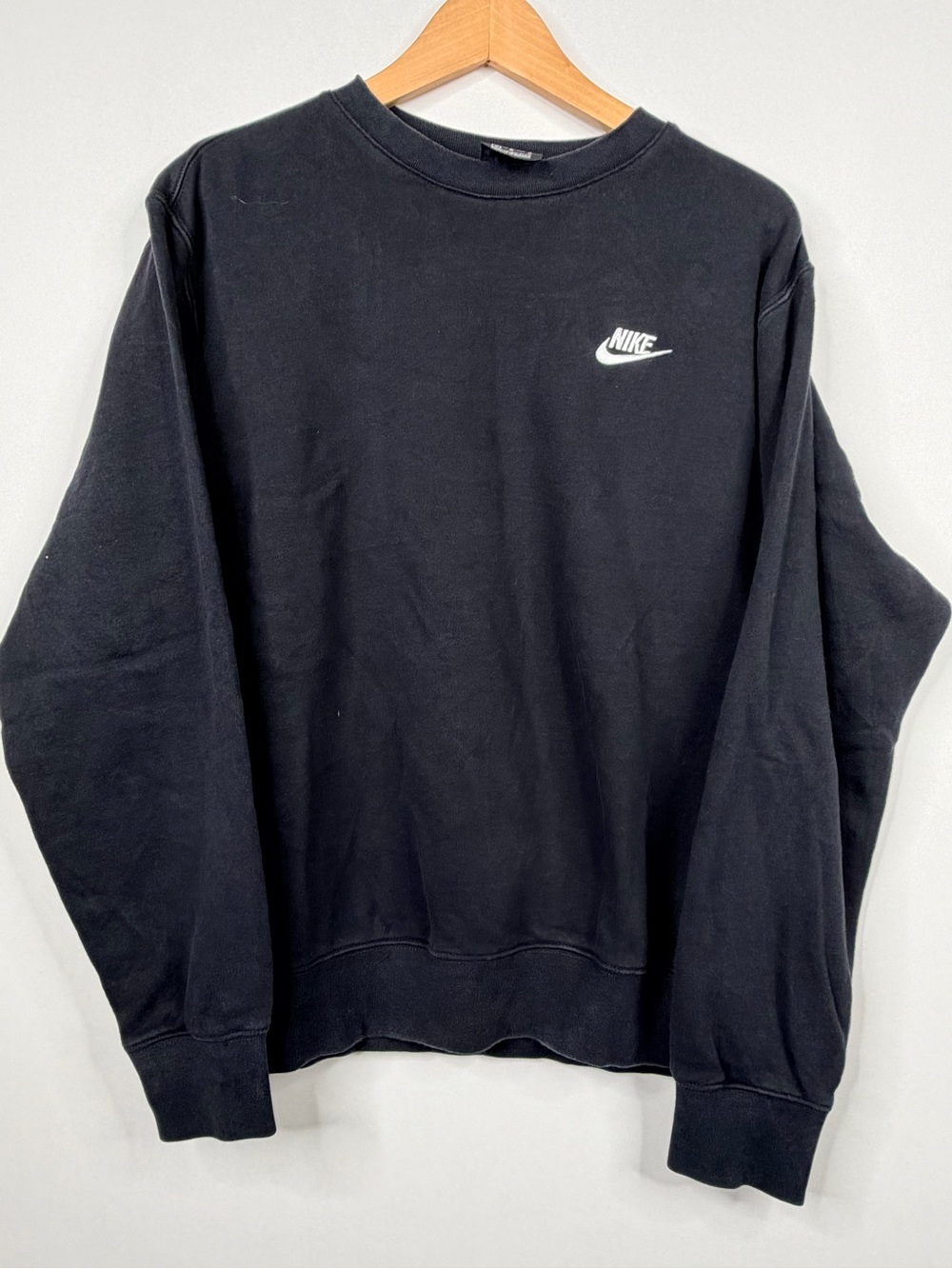 Nike Black Crewneck Sweatshirt with White Swoosh Logo